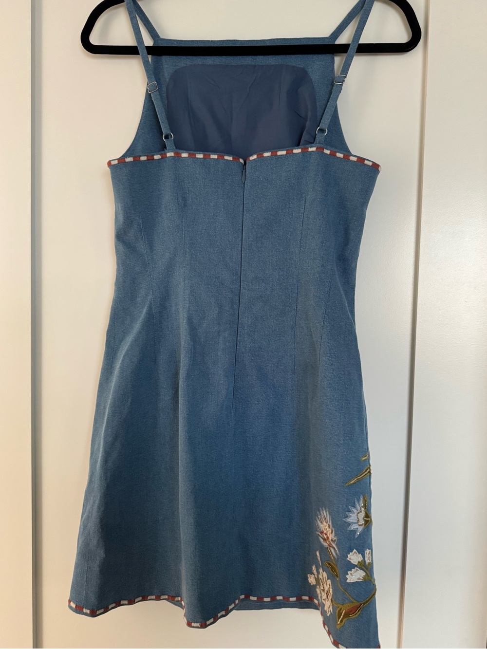 NEW Veronica Beard Chester Floral Embroidered Minidress in Sea Glare - Picture 11 of 13